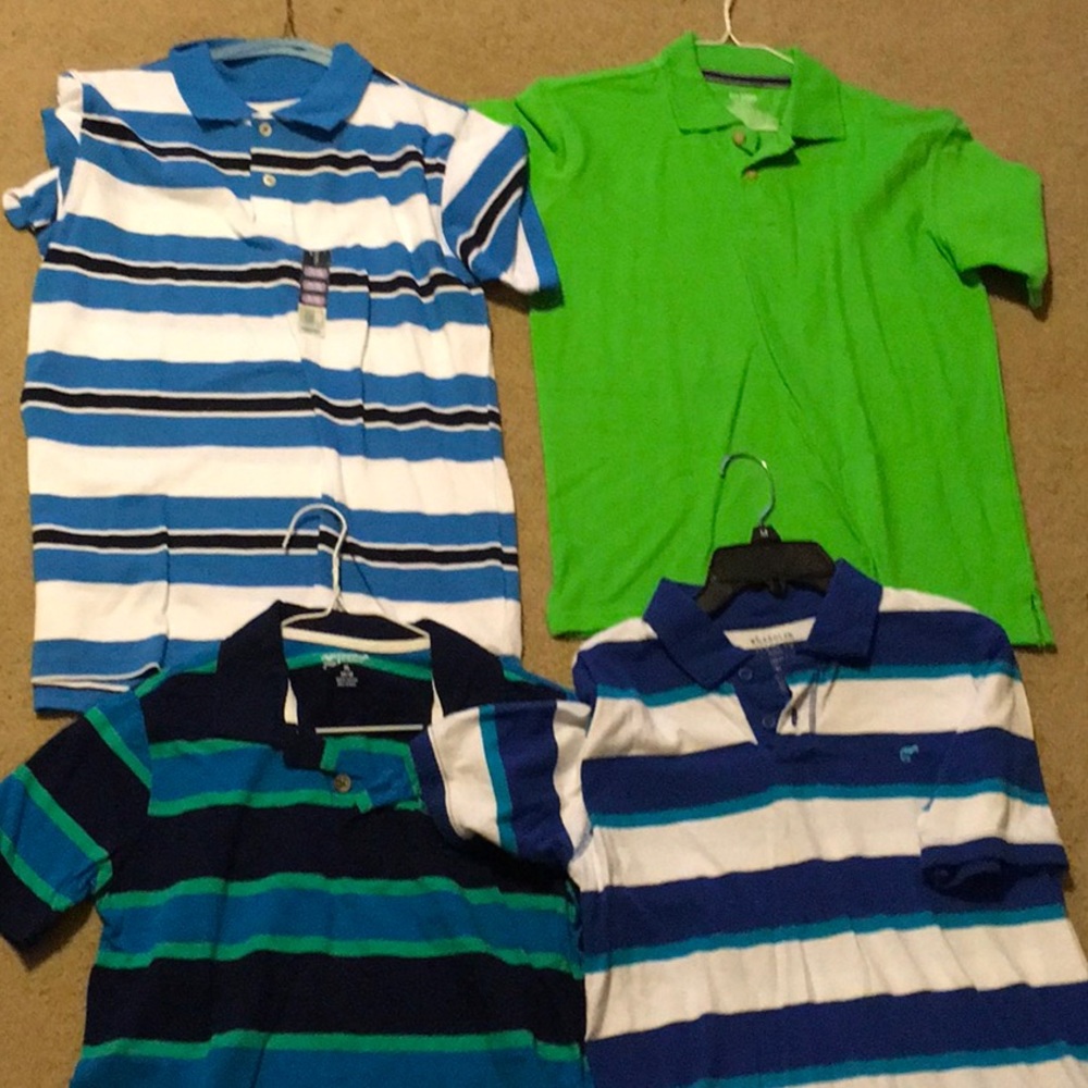Lot of 4 Boys 14/16 Polos most NWT #112503